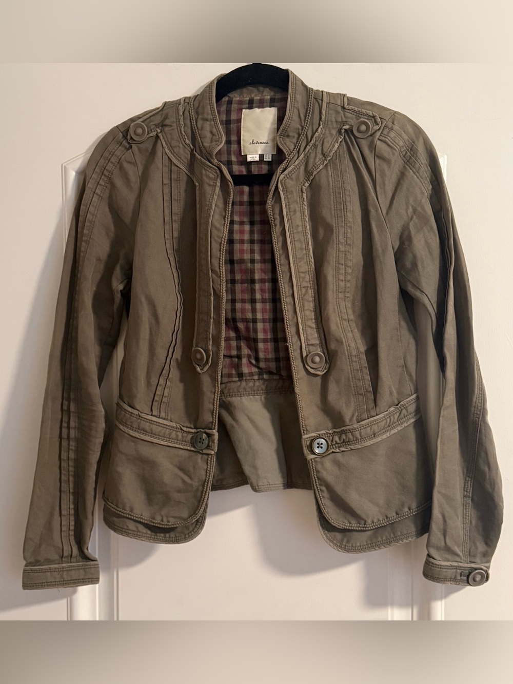 Anthropologie Olive Green Utility Jacket - Picture 2 of 7